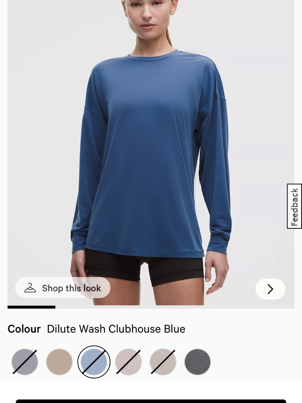EasySet Relaxed-Fit Long-Sleeve
Shirt in dilute wash blue colour